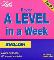 Cover of: English (Revise A-level in a Week)