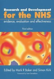 Cover of: Research and Development for the NHS