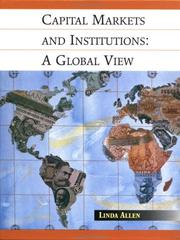Cover of: Capital markets and institutions: a global view