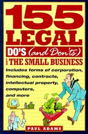 Cover of: 155 legal do's (and don'ts) for the small business