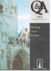 Cover of: English Legal System (101 Questions & Answers)