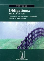 Cover of: Obligations: the Law of Tort by E.D. Pitchfork PhD CChem FRSC