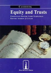 Cover of: Equity and Trusts: Casebook