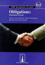 Cover of: Obligations: Contract Law by D.G. Cracknell