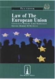 Cover of: Law of the European Union by Robert M. MacLean
