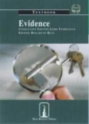 Cover of: Evidence (Old Bailey Press Textbooks)