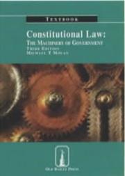Cover of: Constitutional Law Textbook (Old Bailey Press Textbooks) by Michael T. Molan