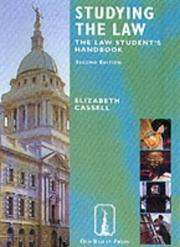 Cover of: Studying the Law: The Law Student's Handbook