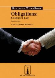 Cover of: Obligations (Old Bailey Press Revision Workbook) by Vickneswaren Krishnan, Vickneswaren Krishnan