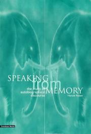 Cover of: Speaking from Memory: The Study of Autobiographical Discorse