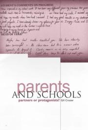 Cover of: Parents and School: Partners or Protagonists?