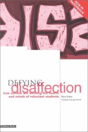 Cover of: Defying Disaffection by Reva Klein, Reva Klein