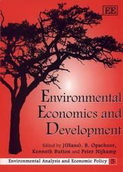 Cover of: Environmental Economics and Development (Environmental Analysis and Economic Policy Series) by 