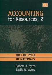 Cover of: Accounting for Resources, 2: The Life Cycles of Materials