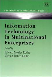 Cover of: Information Technology in Multinational Enterprises (New Horizons in Environmental Economics)