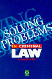 Cover of: Solving Problems In Criminal Law by Geary, Roger Geary