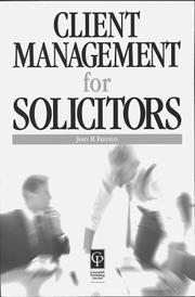 Cover of: Client Management for Solicitors by John Freeman