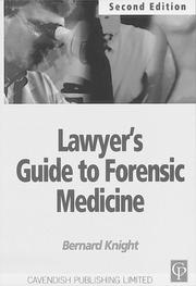 Cover of: Lawyer's Guide to Forensic Medicine by Knight., Bernard Knight