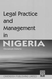Cover of: Legal Procedures and Management in Nigeria by Doherty, Oluwatoyin Doherty