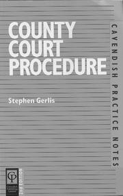 Cover of: County Court Procedure (Practice Notes Series) by Gerlis, Clive M Brand