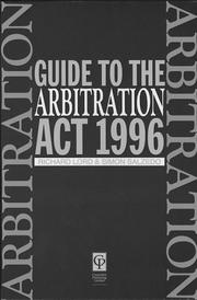 Cover of: Guide To Arbitration Act 1996