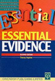 Cover of: Evidence (Essential) by Tracy Aquino, Tracey Aquino, Nicholas Bourne