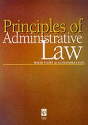 Cover of: Principles Of Administrative Law