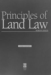Cover of: Principles of Land Law | Franklin W. Dixon