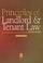 Cover of: Principles of Landlord & Tenant