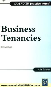 Cover of: Practice Notes Business Tenancies 4th Edition (Practice Notes)