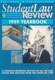 Cover of: Student Law Review 1999 Yearbook | Cavendish
