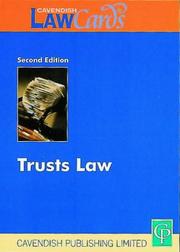 Cover of: Trusts (Lawcards) | Cavendish