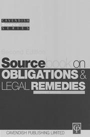 Cover of: Obligations and Remedies (Sourcebook)