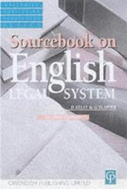 Cover of: English Legal System (Sourcebook) by David Kelly, Gary Slapper