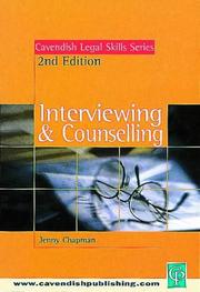 Cover of: Interviewing and Counselling (Legal Skills Series)
