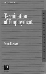 Cover of: Practice Notes: Termination of Employment (Practice Notes Series)