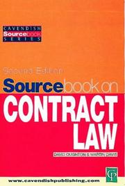 Cover of: Sourcebook on Contract Law 2/e (Sourcebook Series) by Oughton, David Oughton, Martin Davies