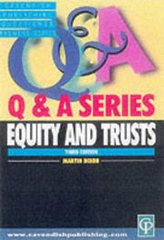 Cover of: Q&A Equity and Trusts 3rd edn (Q&A Series) by Martin J. Dixon, Martin J. Dixon