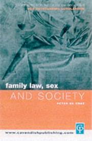 Cover of: Family Law, Sex and Society by Michael De Cruz