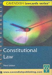 Cover of: Constitutional Law (Lawcards)