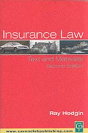 Cover of: Insurance Law: Text & Materials 2/e