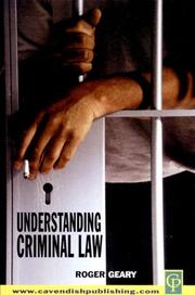 Cover of: Understanding Criminal Law