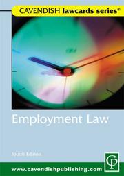 Cover of: Employment LawCard 4ED (Lawcards) by Cavendish