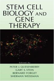 Cover of: Stem cell biology and gene therapy