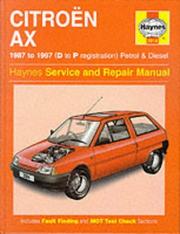 Cover of: Citroen AX (1987-97) Service and Repair Manual by A. K. Legg