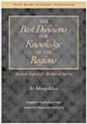 Cover of: Best Divisions for Knowledge of the Regions by Al-Muqaddasi