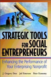 Strategic tools for social entrepreneurs by J. Gregory Dees