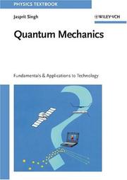 Cover of: Quantum mechanics by Jasprit Singh