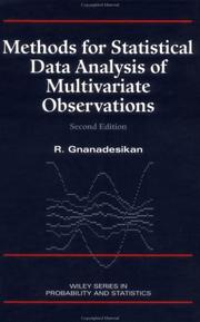 Cover of: Methods for statistical data analysis of multivariate observations by Ram Gnanadesikan