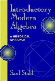 Cover of: Introductory Modern Algebra by Saul Stahl